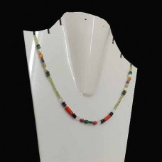 Multi Gemstone Coral Beads Navratna necklace